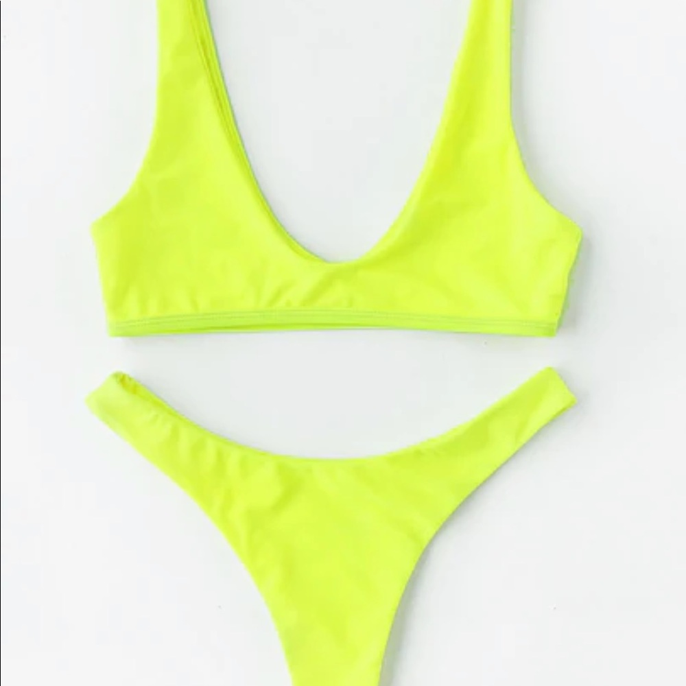 Neon Scoop Neck Bikini - Picture 4 of 6